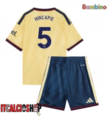 Arsenal Piero Hincapie #5 Terza Maglia Bambino 2026-27 Manica Corta (+ Pantaloni corti)